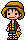 pixel art of Luffy